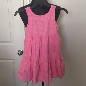 Cat & Jack Maxi Eyelet Ruffle Lined Sundress w/Cutout Back Size S (6-7)